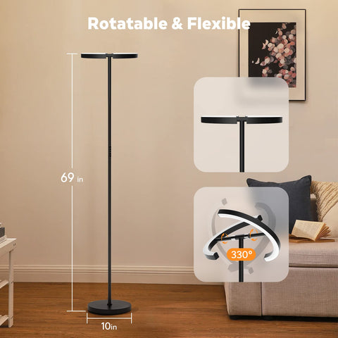 SIBRILLE RGB-CW lamp enhances living room ambience with modern style