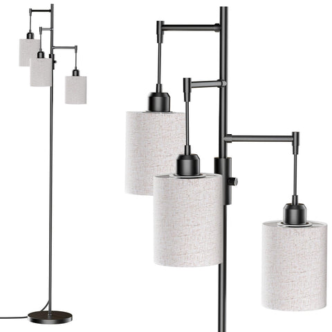 SIBRILLE study corner illuminated by adjustable floor lamp.