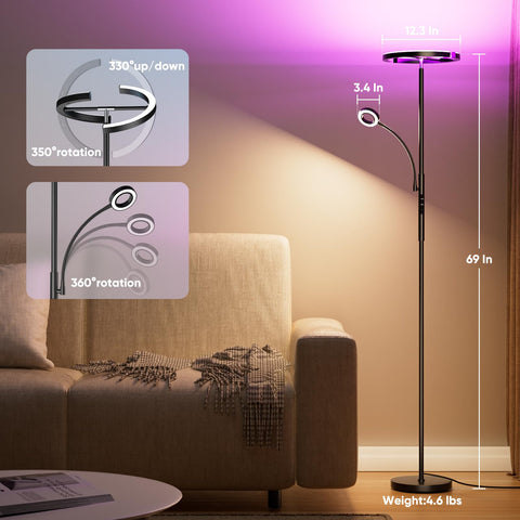 SIBRILLE reading lamp focus spot highlights concentrated reading light.