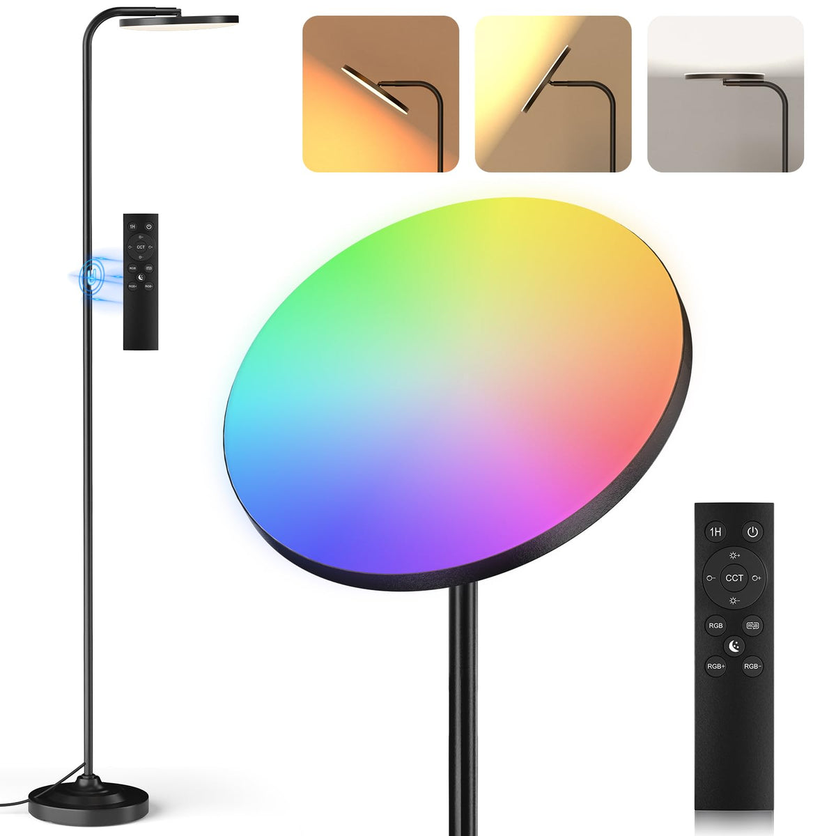 SIBRILLE RGB Floor Lamp base provides stable support for wide-area lighting.