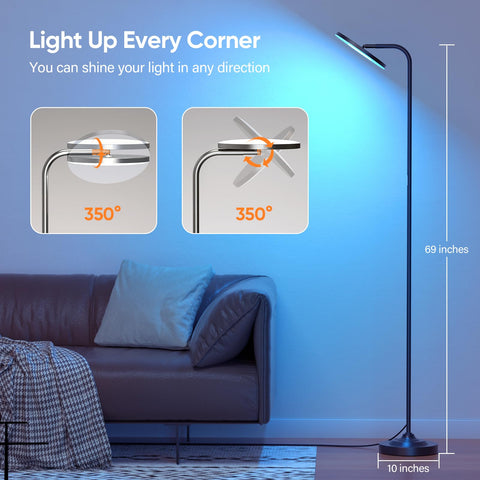 SIBRILLE RGB Floor Lamp color-changing mode creates immersive ambiance.
