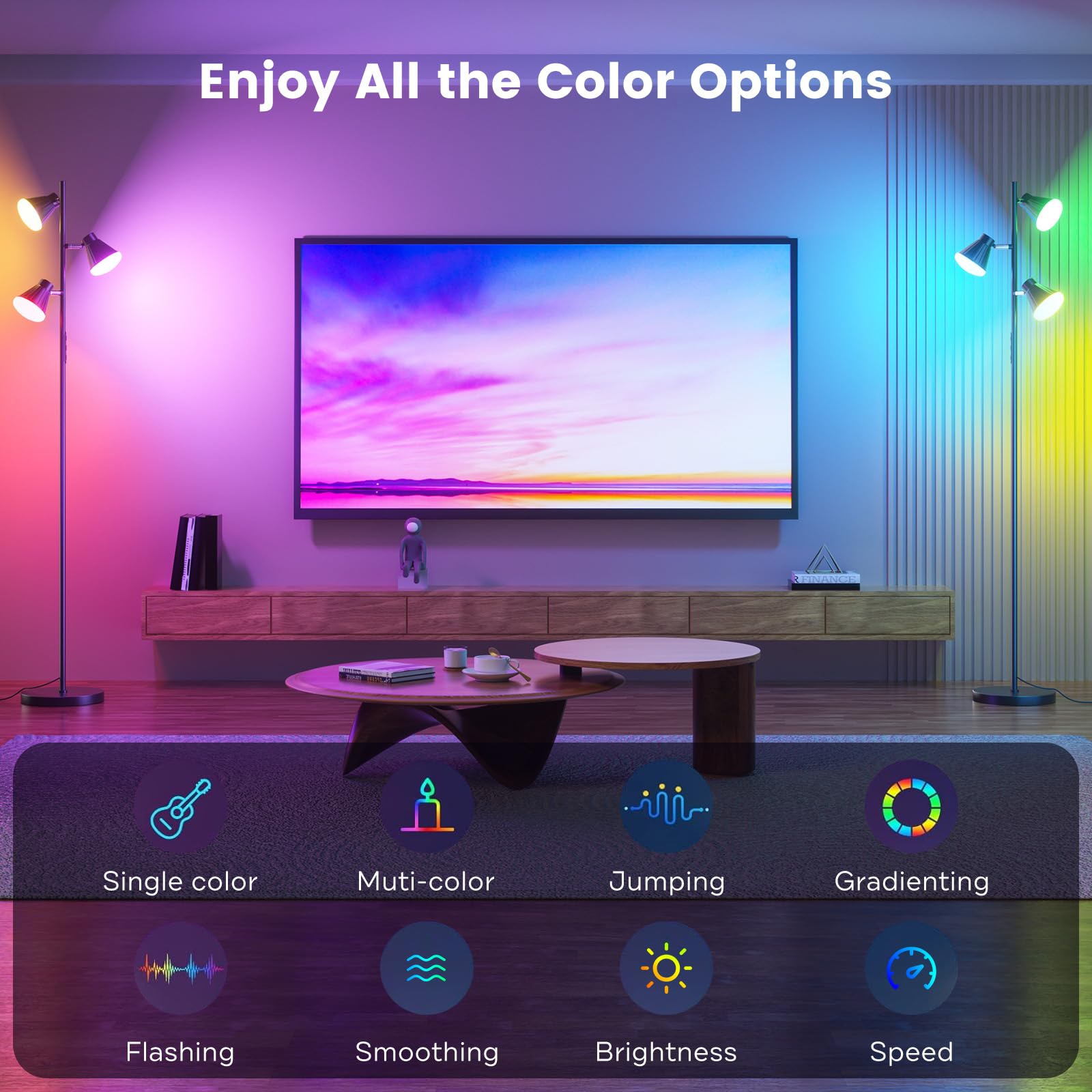 SIBRILLE RGB floor lamp reading mode supports focused tasks.