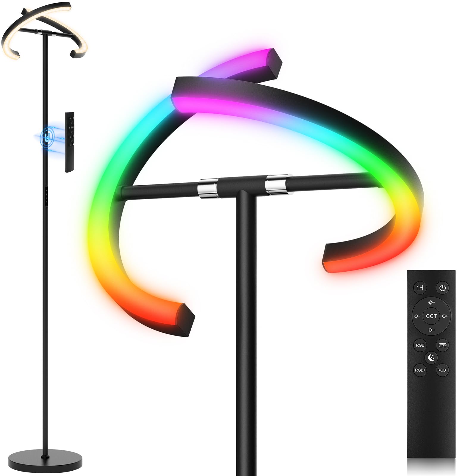 SIBRILLE RGB-CW floor lamp color changing creates vibrant party ambiance and customizable lighting