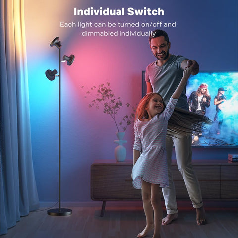 SIBRILLE rotating three-light floor lamp for customizable direction
