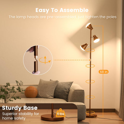 SIBRILLE lamp assembly is quick and simple with a safe base.