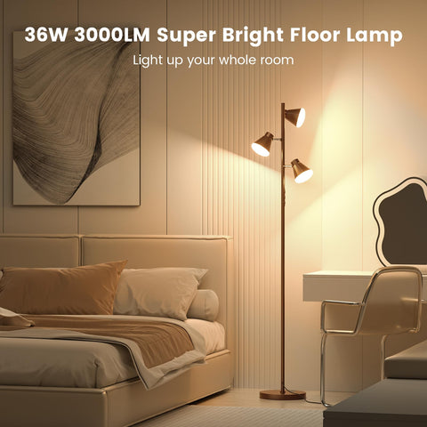 SIBRILLE tree lamp in a modern living space with versatile lighting.