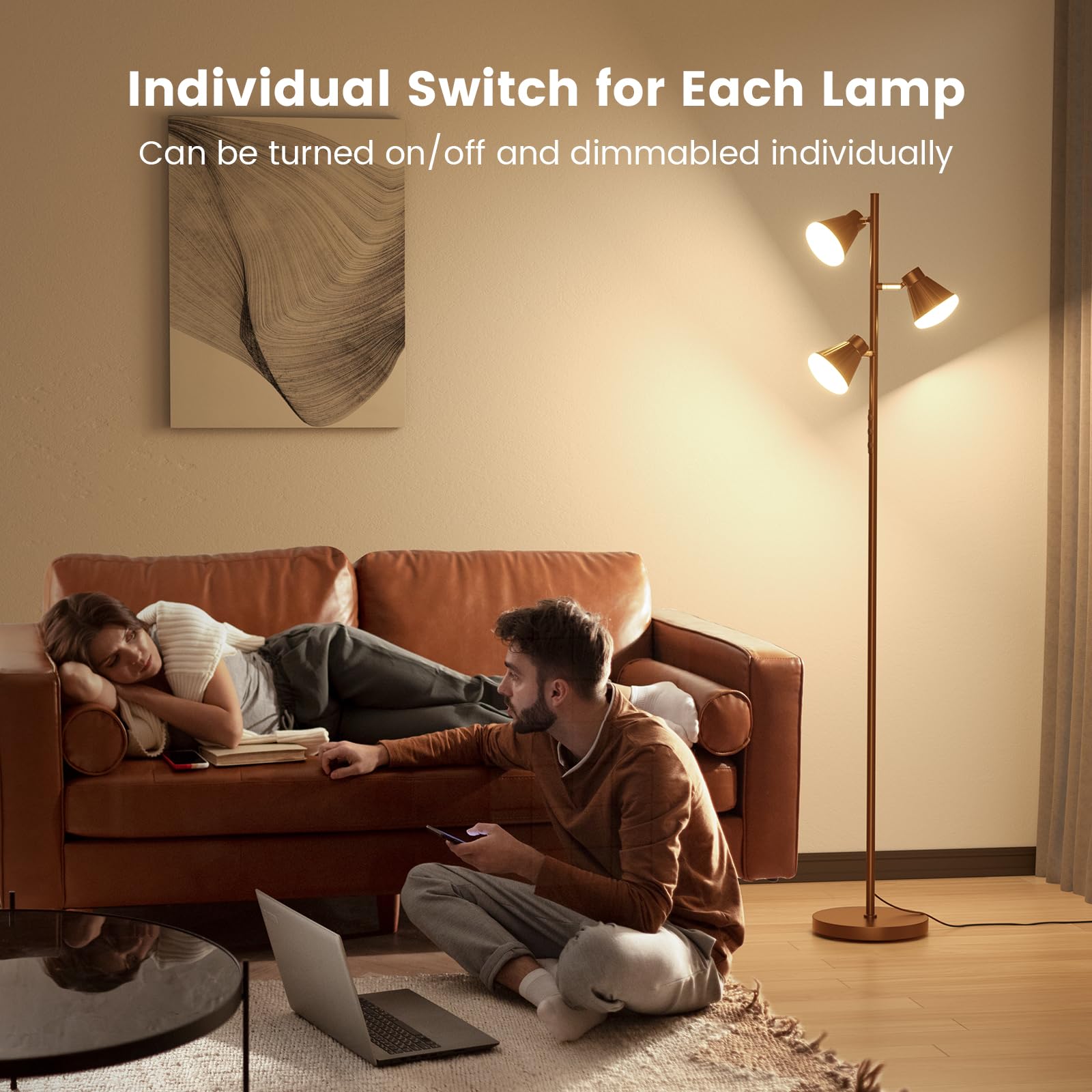 SIBRILLE remote control enables quick dimming and color changes.