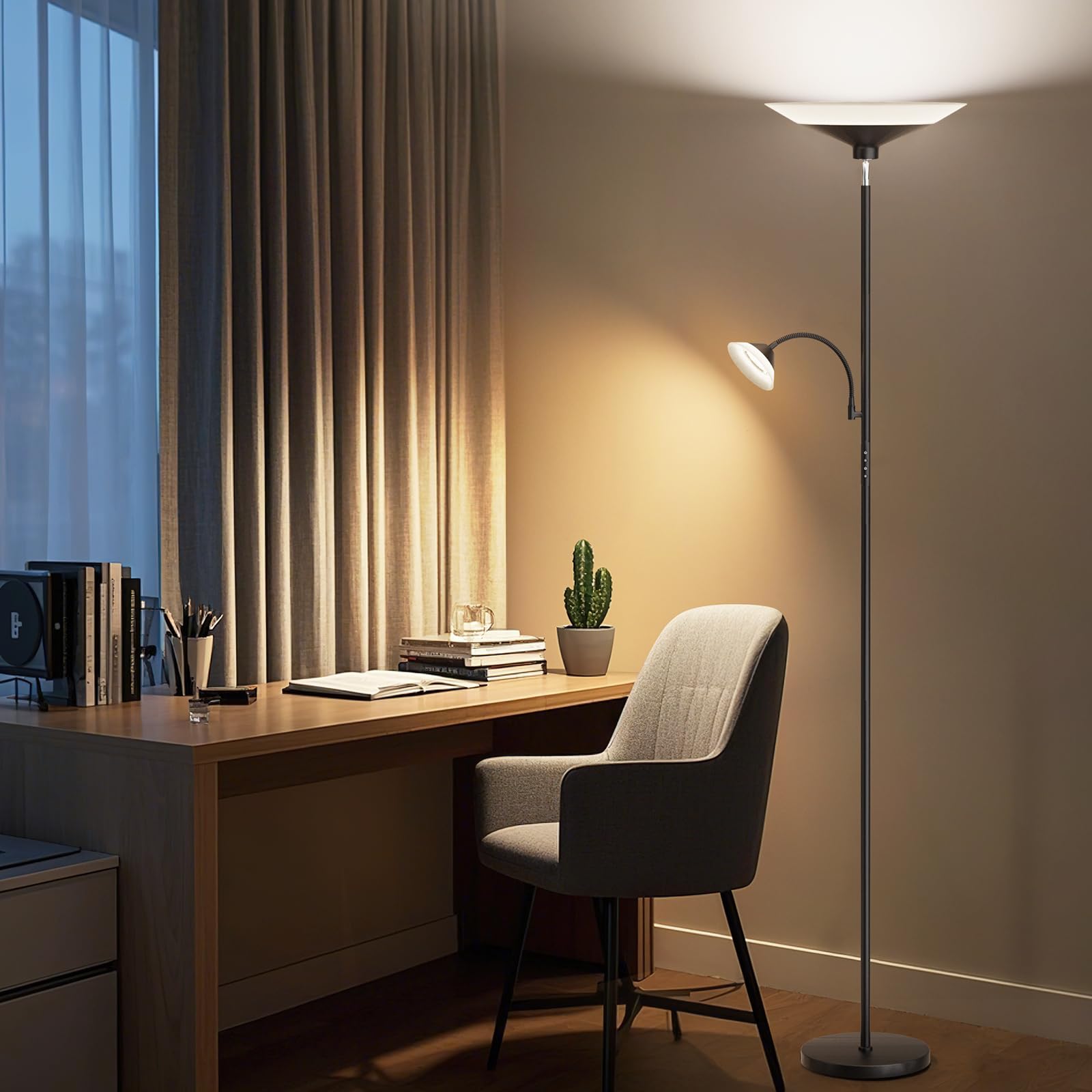 Sibrille dual-light design standing tall in a modern living space