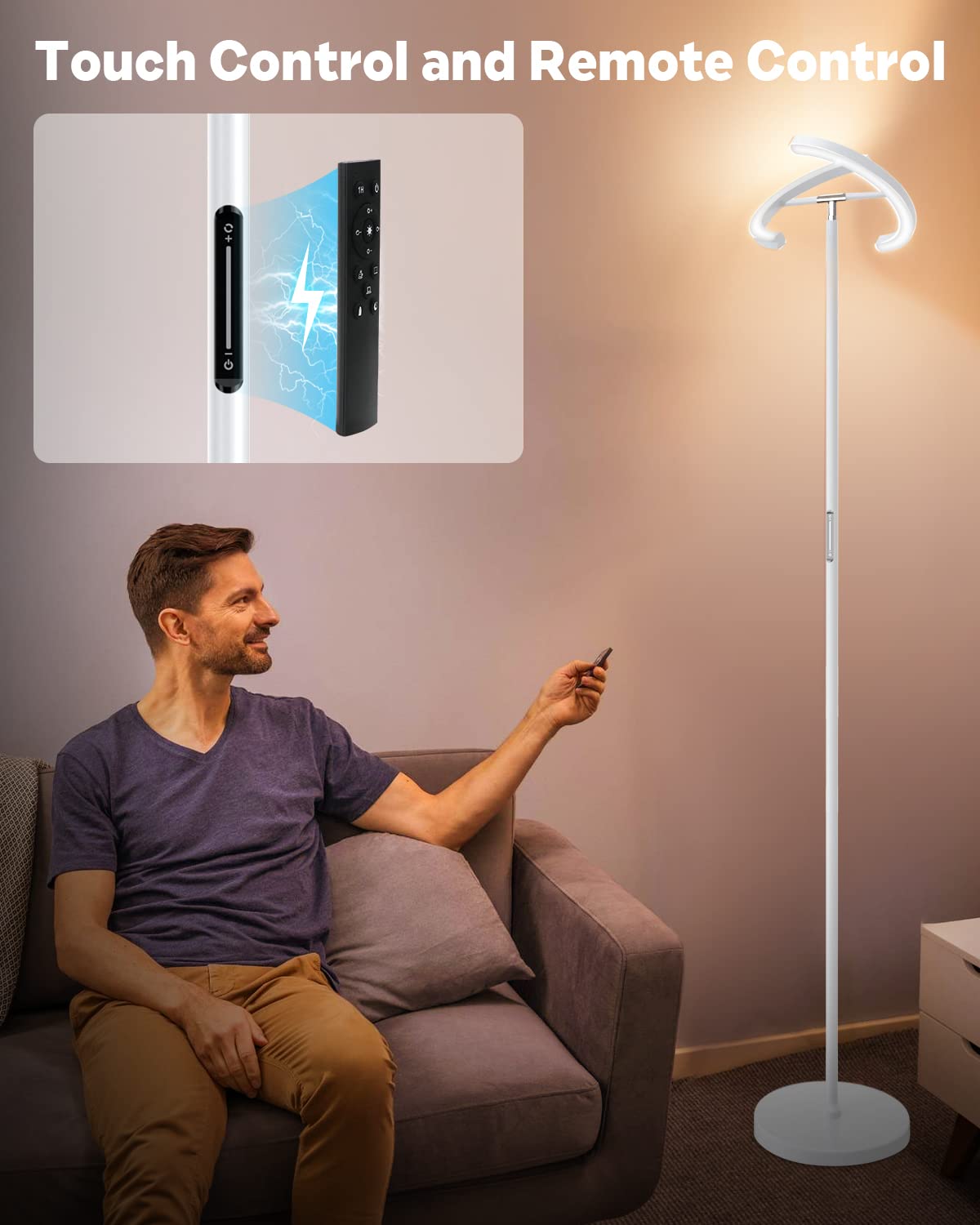 SIBRILLE magnetic remote holder on lamp keeping the remote handy