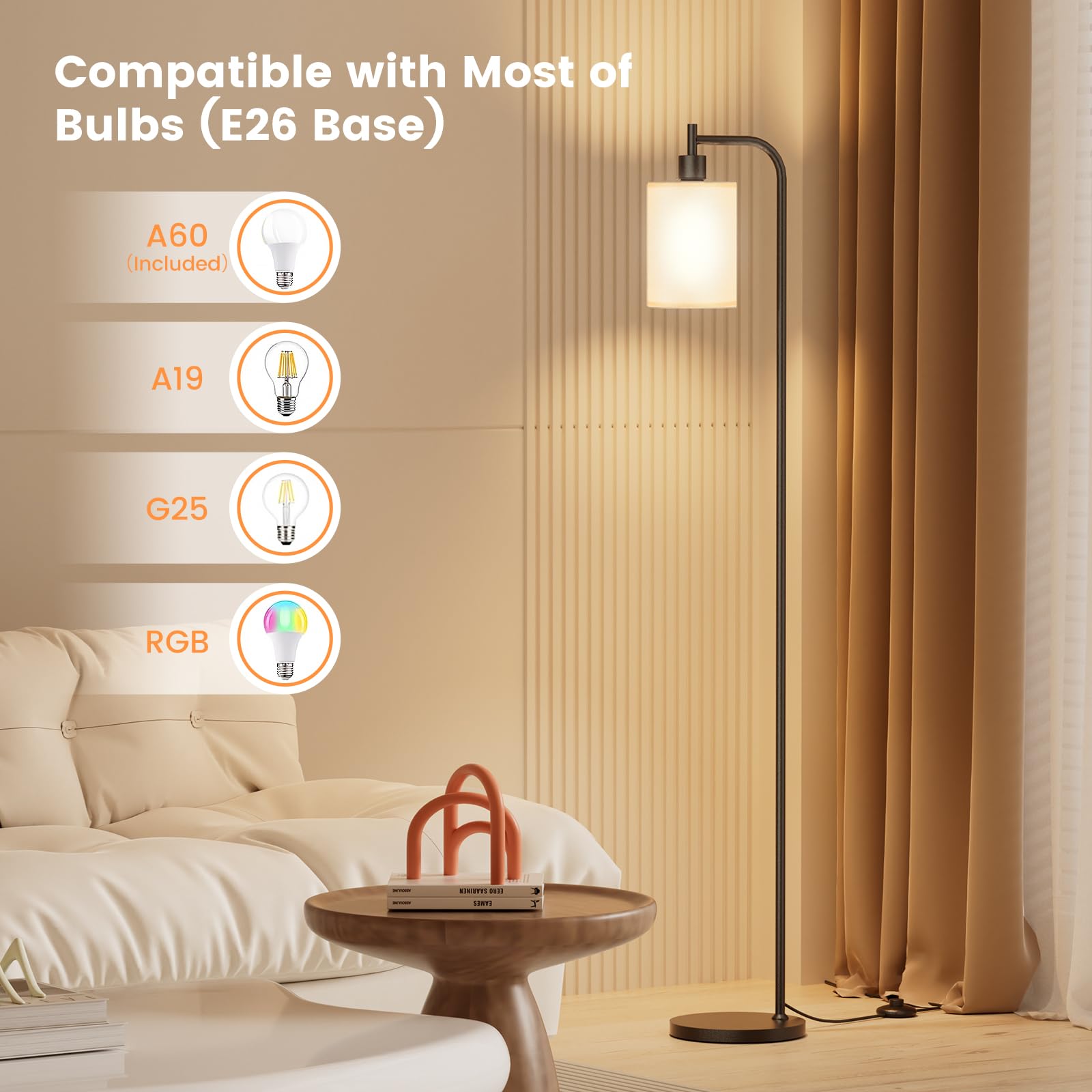 SIBRILLE 9W LED bulb included for instant illumination