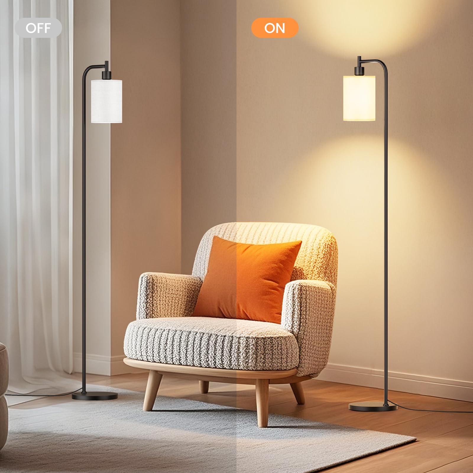 SIBRILLE pre-assembled linen shade saves setup time