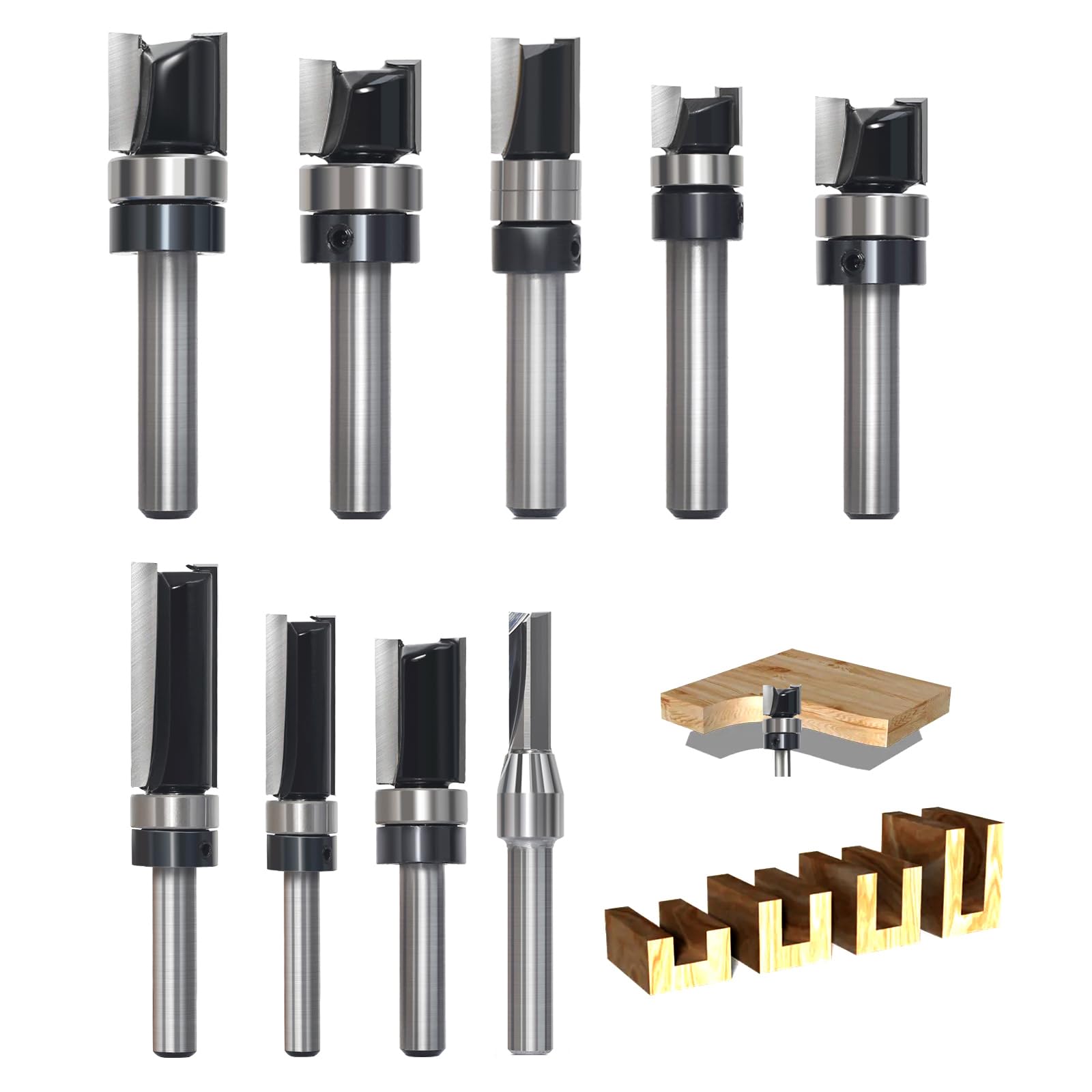 SICWOOD 9-piece flush trim set laid out for easy selection and planning.