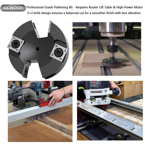 SICWOOD heavy-duty slab planer body in tungsten steel for demanding jobs.