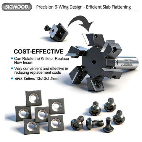 SICWOOD carbide inserts with four-sided design for longer edge life