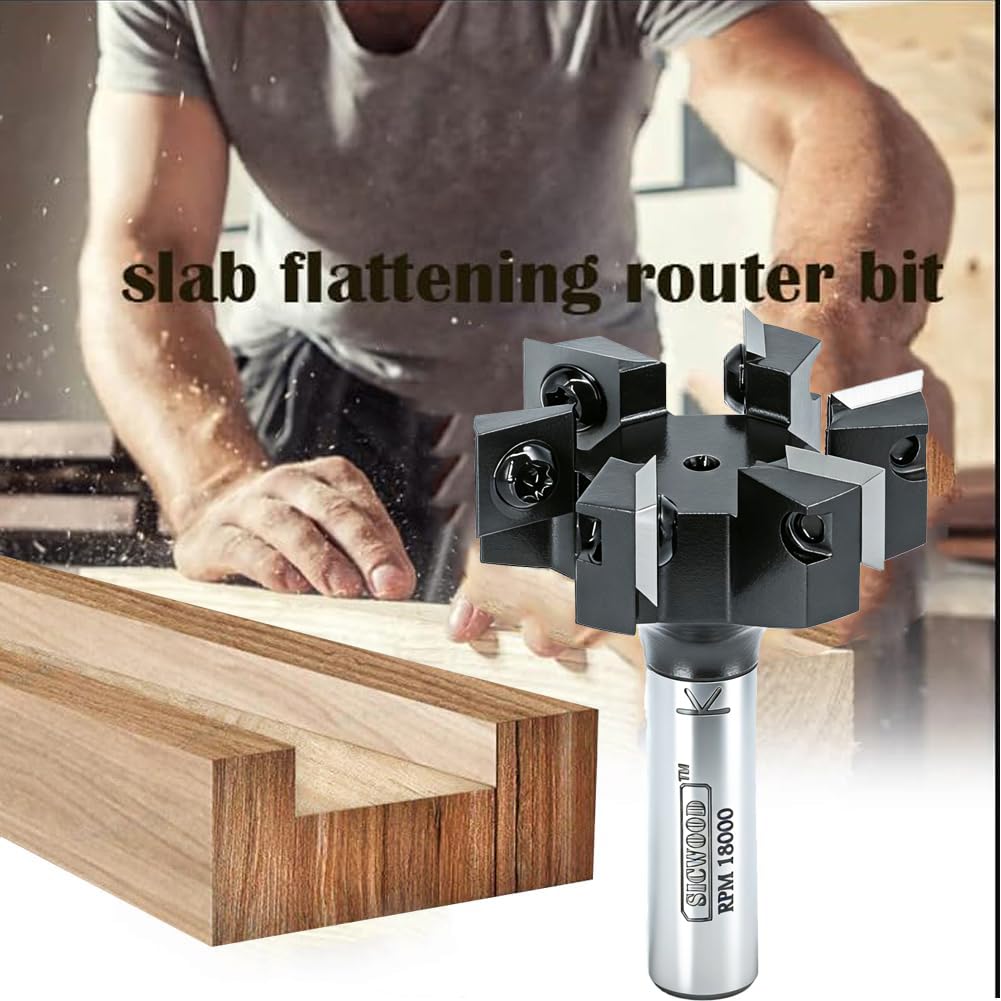 SICWOOD router bit works with router sleds for level slab prep