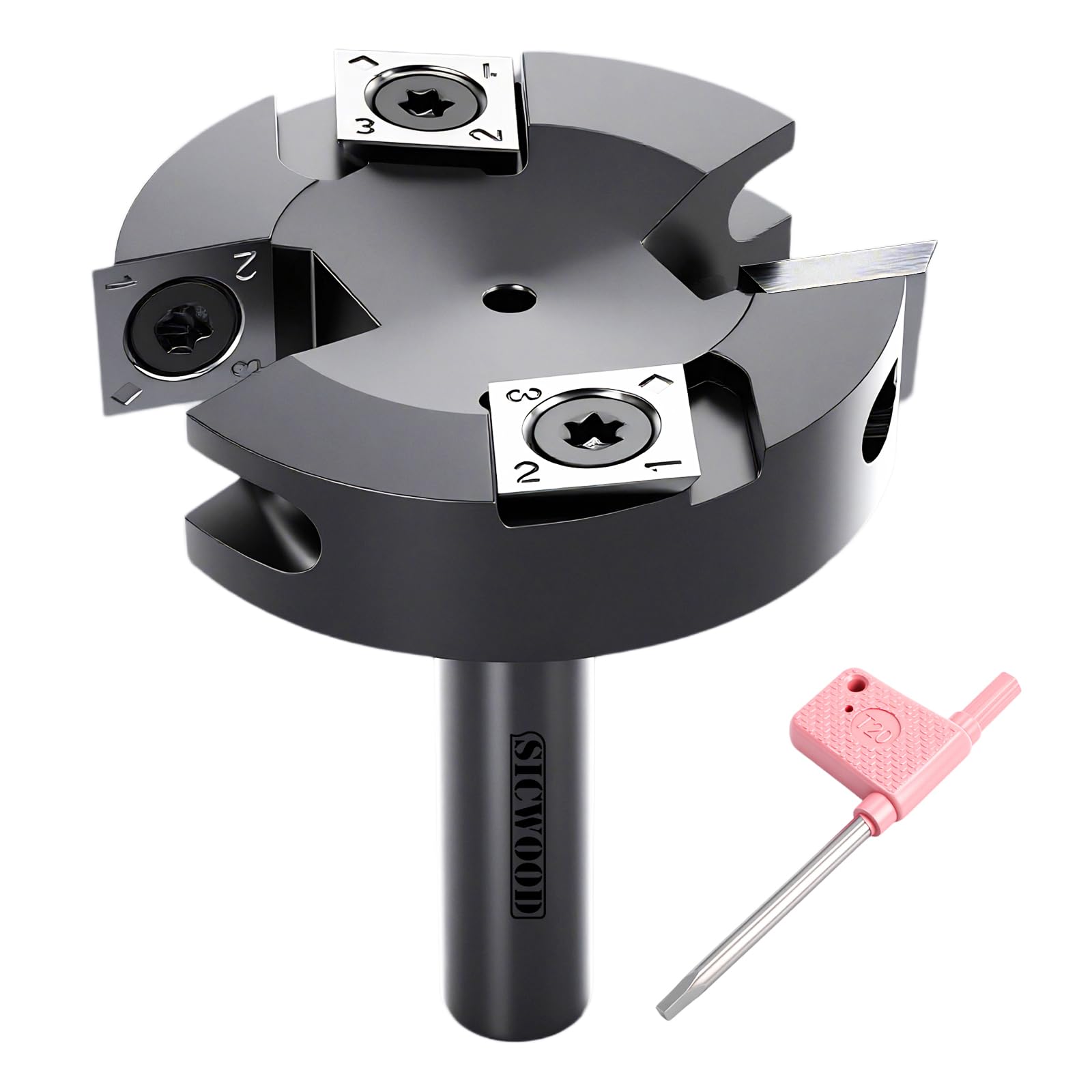 SICWOOD slab-flattening router bit with 1/2 shank for precise slab flattening.
