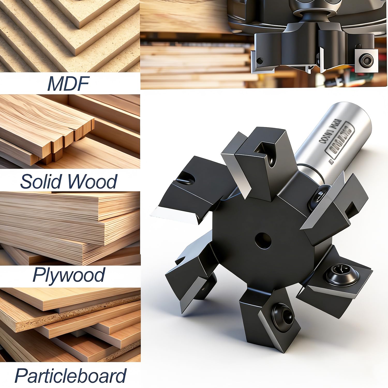 SICWOOD compatible with MDF and plywood for planing and rabbeting