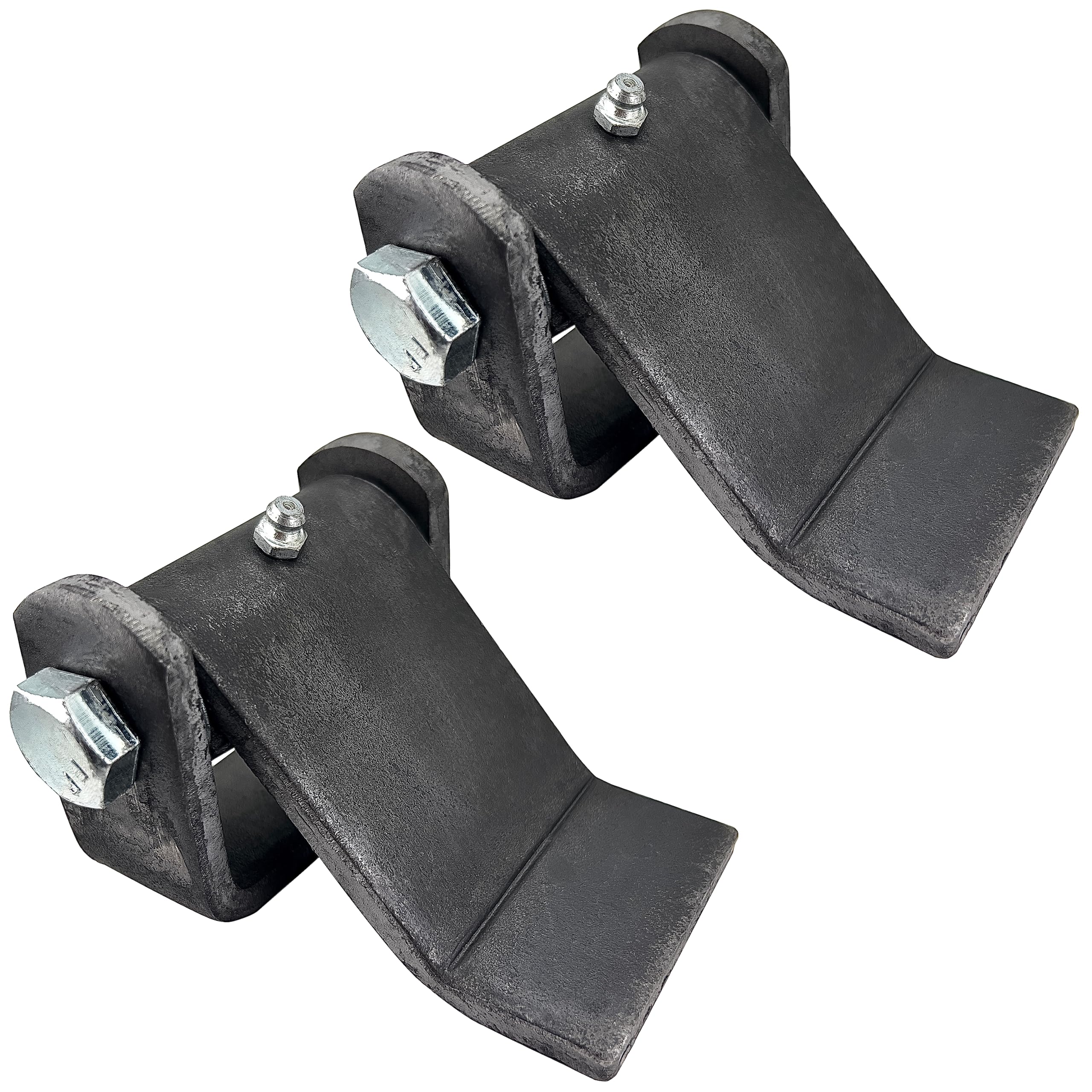 Sidco Supply dump trailer hinge close-up shows rugged weld-on design for tough applications.