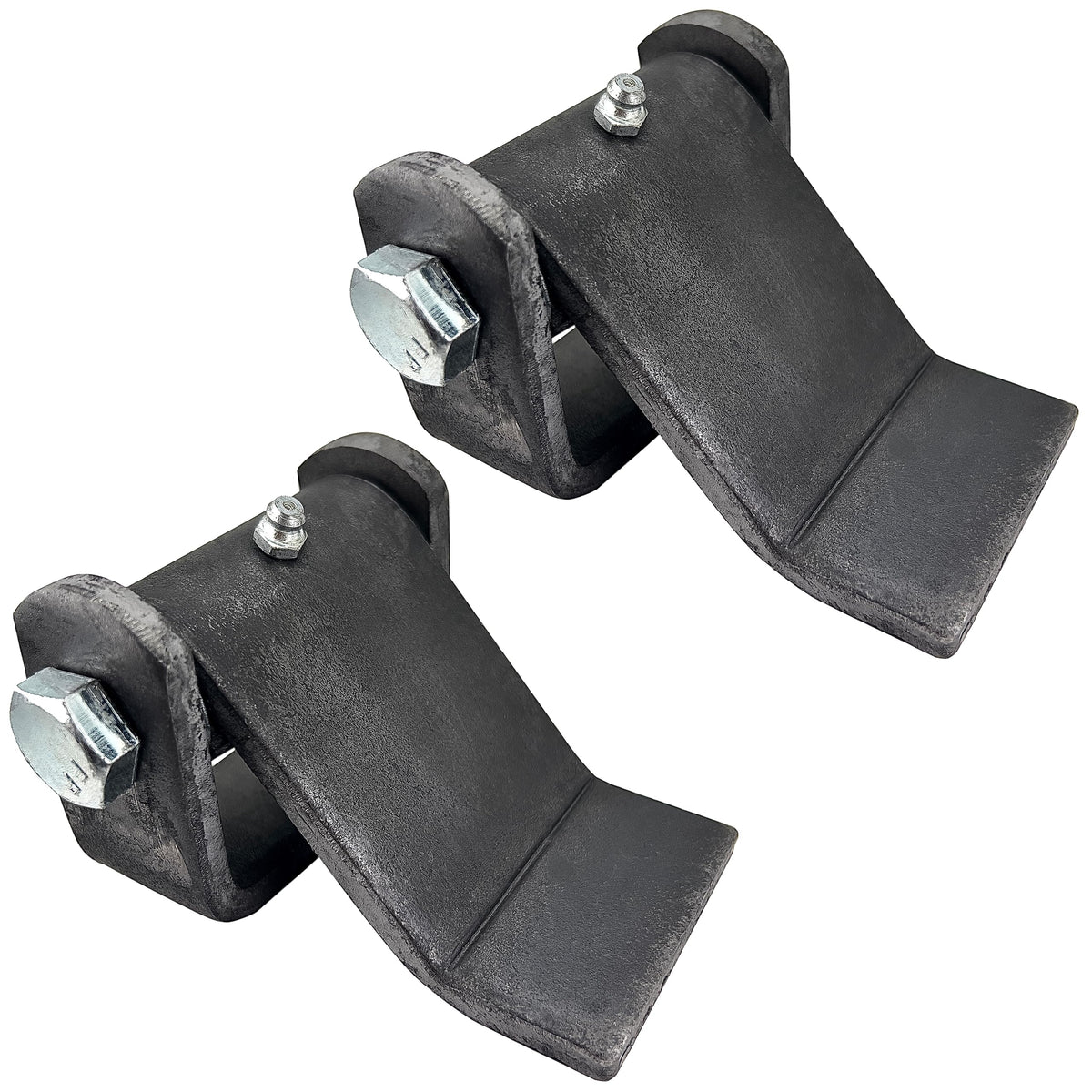 Sidco Supply dump trailer hinge close-up shows rugged weld-on design for tough applications.