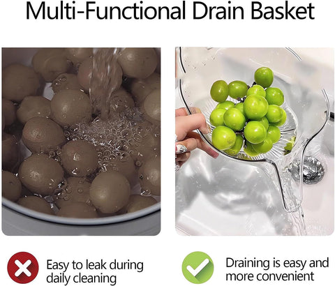 Sidmund fruit and vegetable rinse basket keeps produce clean and drain-ready.