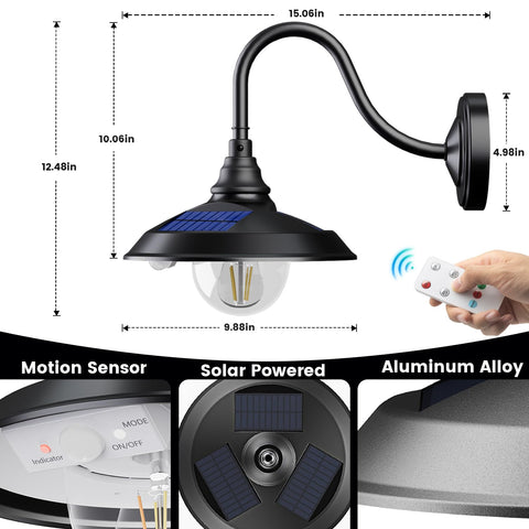 SIEDiNLAR gooseneck wall light with remote control for easy lighting.