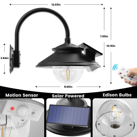 SIEDiNLAR Edison-style bulb under clear cover for classic outdoor illumination.