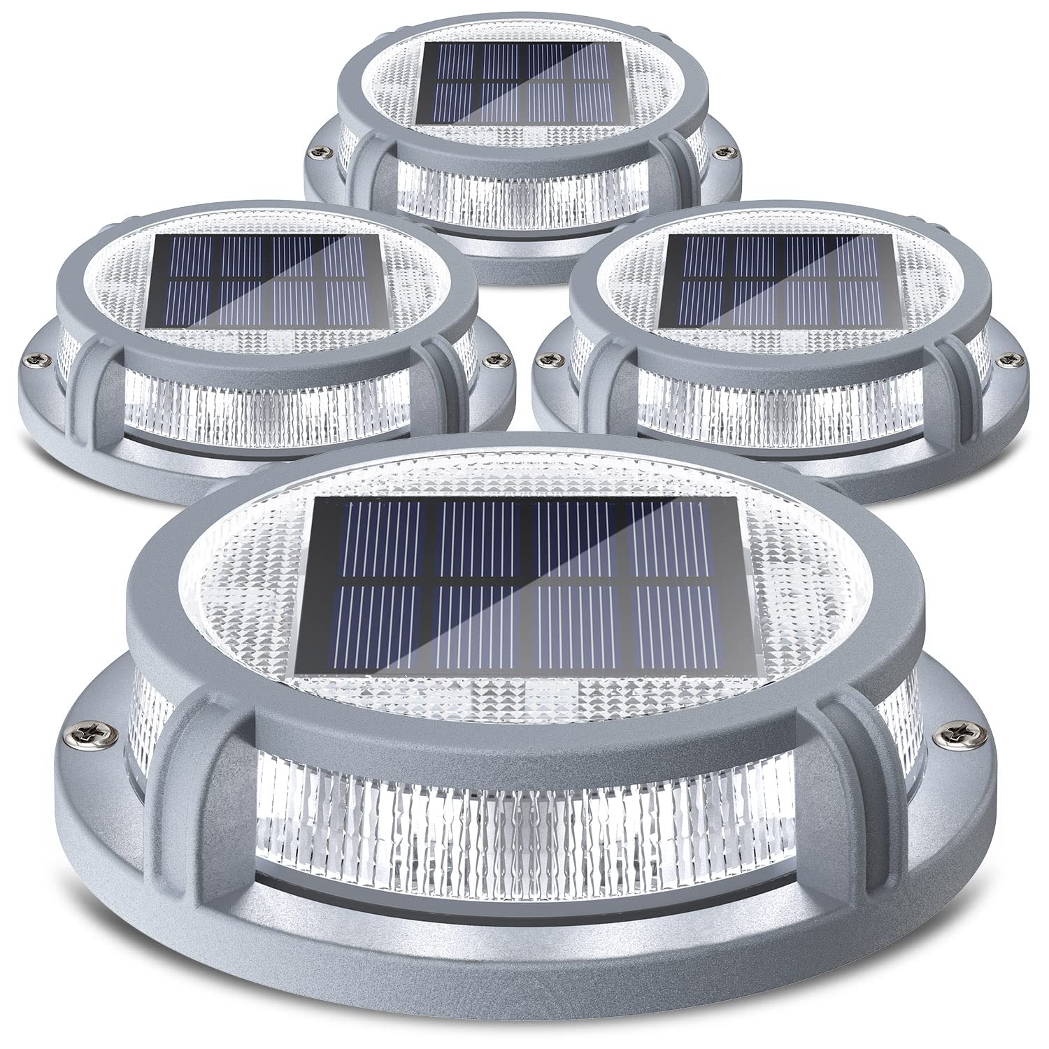 SIEDiNLAR solar deck light in cool white illuminating a safe outdoor path