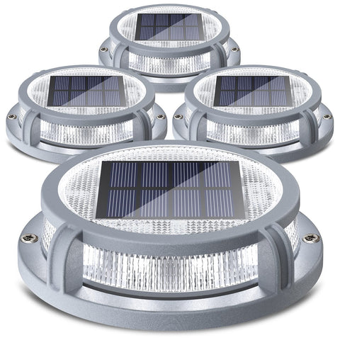SIEDiNLAR solar deck light in cool white illuminating a safe outdoor path