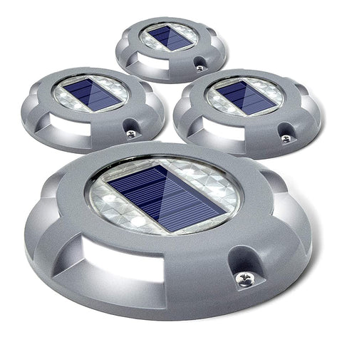 SIEDiNLAR solar deck light during installation for quick outdoor setup.