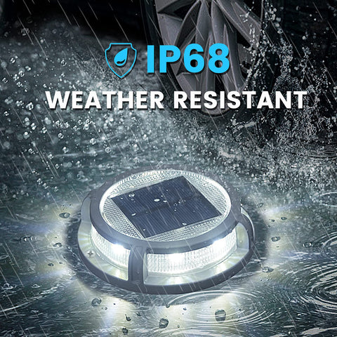 SIEDiNLAR solar deck light withstands rain with IP68 waterproof housing