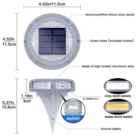 SIEDiNLAR solar dock light mounted on ground stake for lawn edges