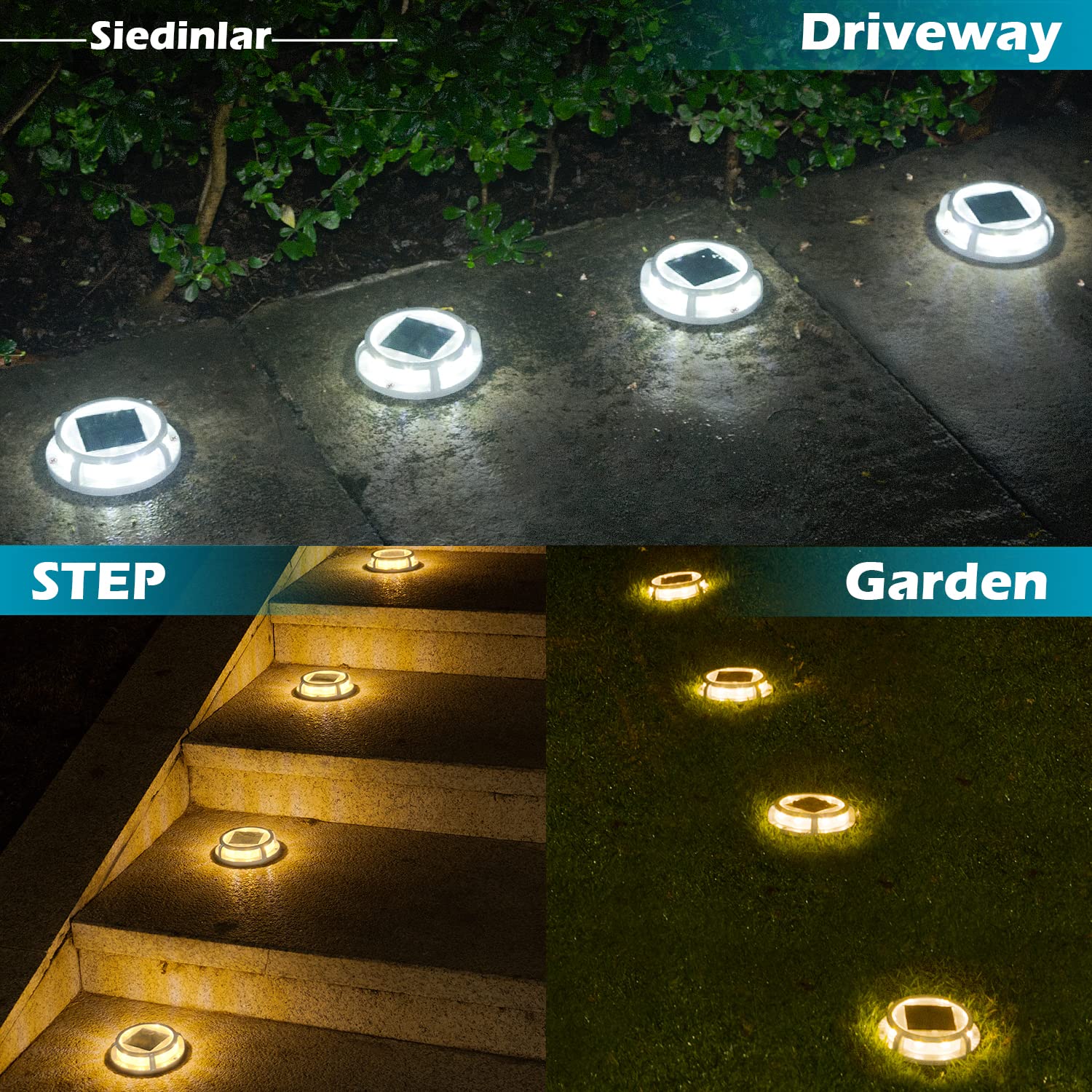 SIEDiNLAR solar dock light installed with screws for durable mounting
