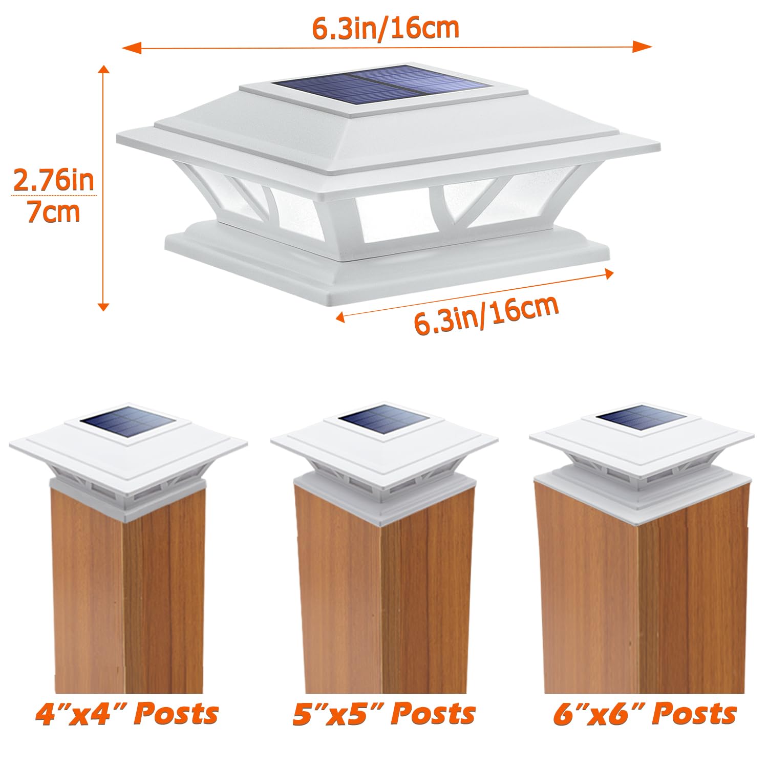 SIEDiNLAR solar fence post light showing easy installation on wooden posts