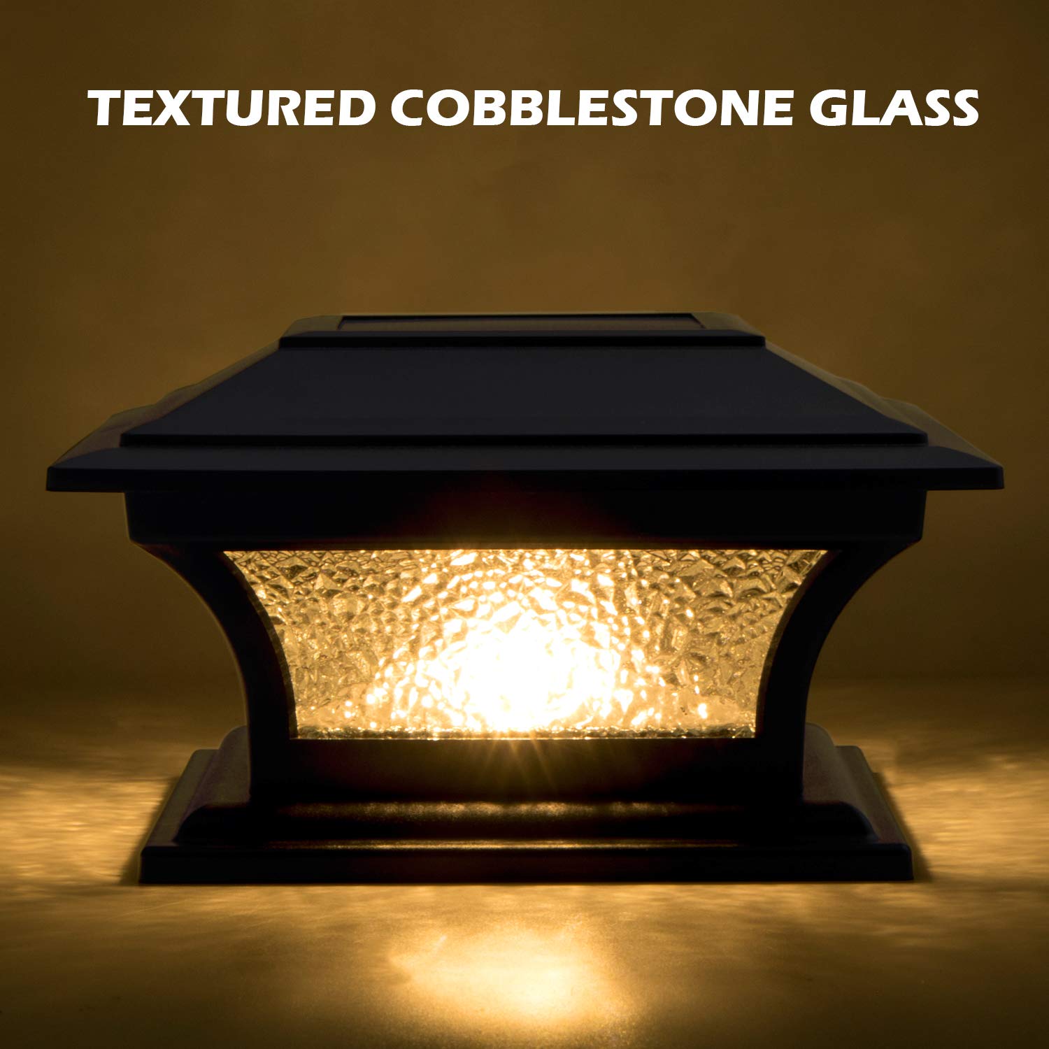 Two-color mode option provides warm or cool ambience for gates, patios, and gardens.