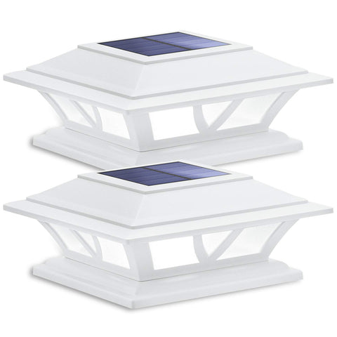 SIEDiNLAR solar post light with two modes for warm or cool ambience, ideal for porch lighting