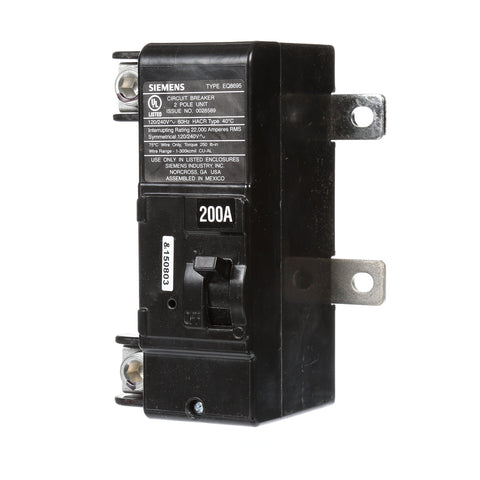 Siemens MBK200A bolt-on main breaker kit for Ultimate panels enhances main protection.