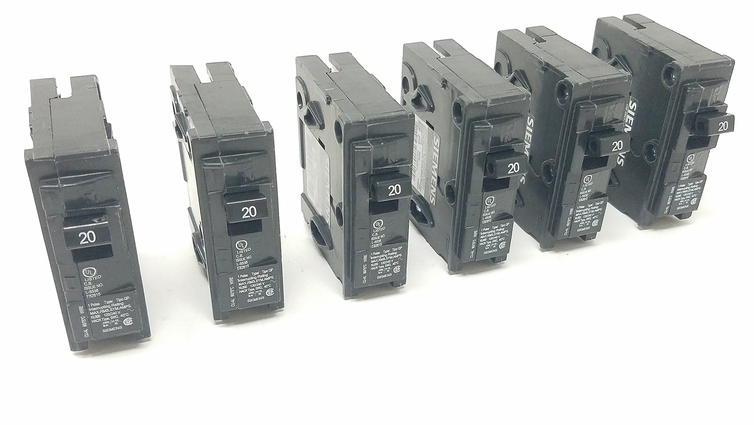 Siemens Q120 6PK circuit breaker installed in a home panel for overload protection