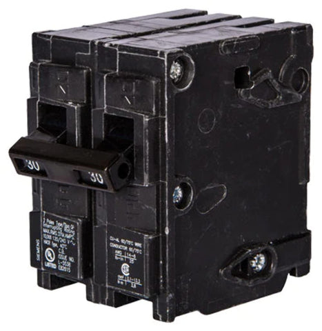 Siemens QP 20A double-pole breaker ready to protect home electrical wiring