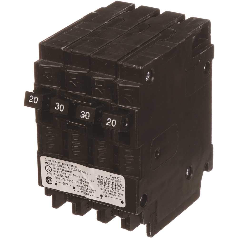 SIEMENS Q22030CT UL-listed safety-compliant breaker for compatible load centers