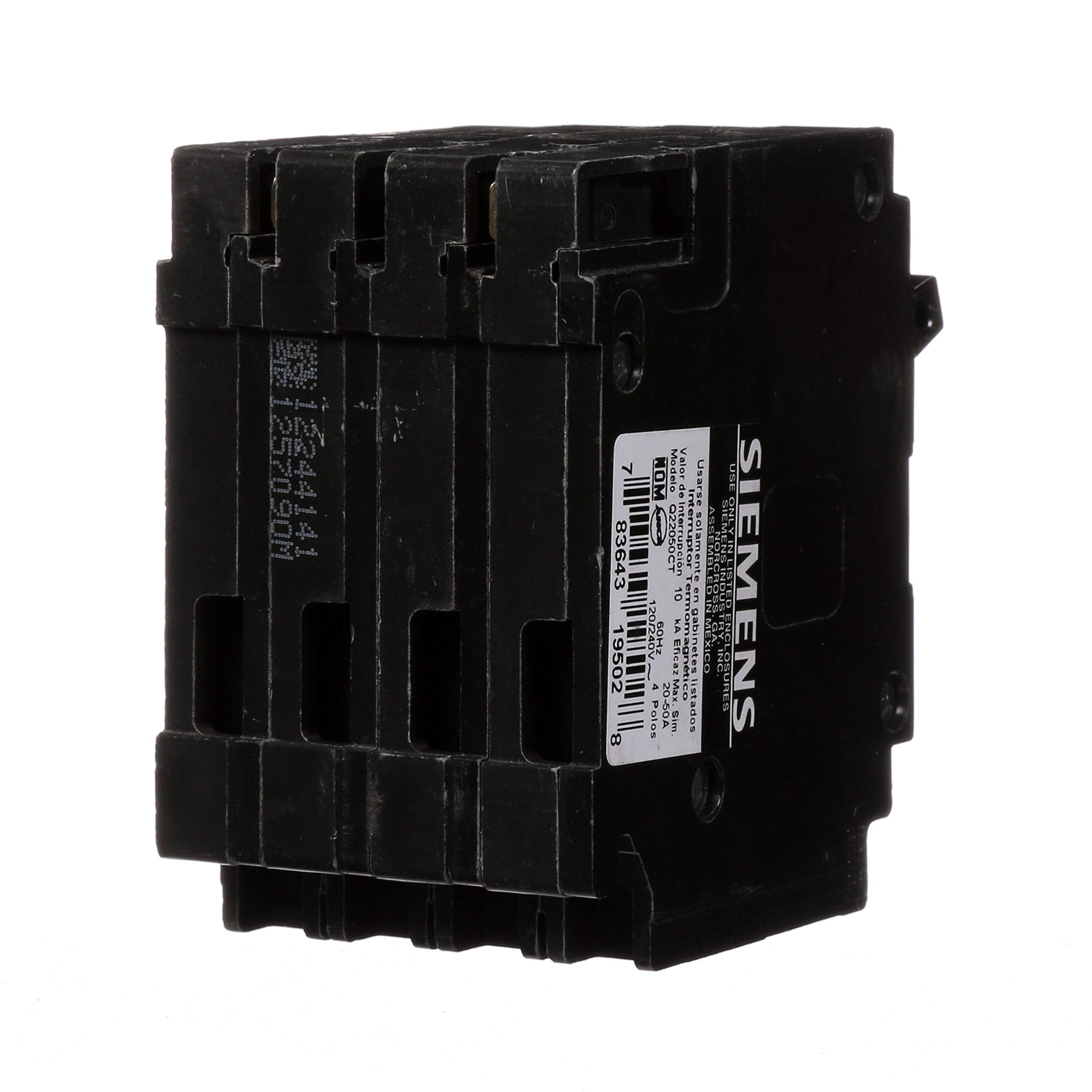 Siemens Q22050CT load center with QT breaker compatibility for expansion