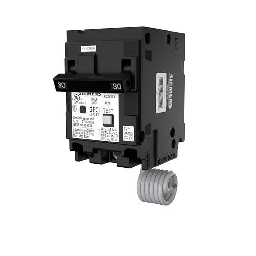 Siemens Q230GF LED trip indicators signaling fault conditions for quick diagnostics.