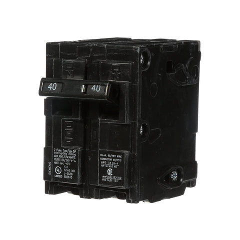Siemens Q240 front view shows plug-in design for quick panel installation.