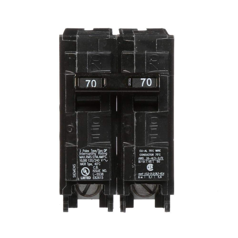 Siemens Q270 installed in panel, quick plug-in connections save time during upgrades.