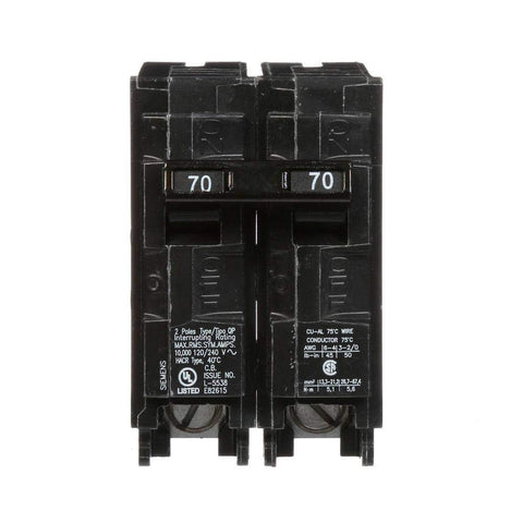 Siemens Q270 installed in panel, quick plug-in connections save time during upgrades.