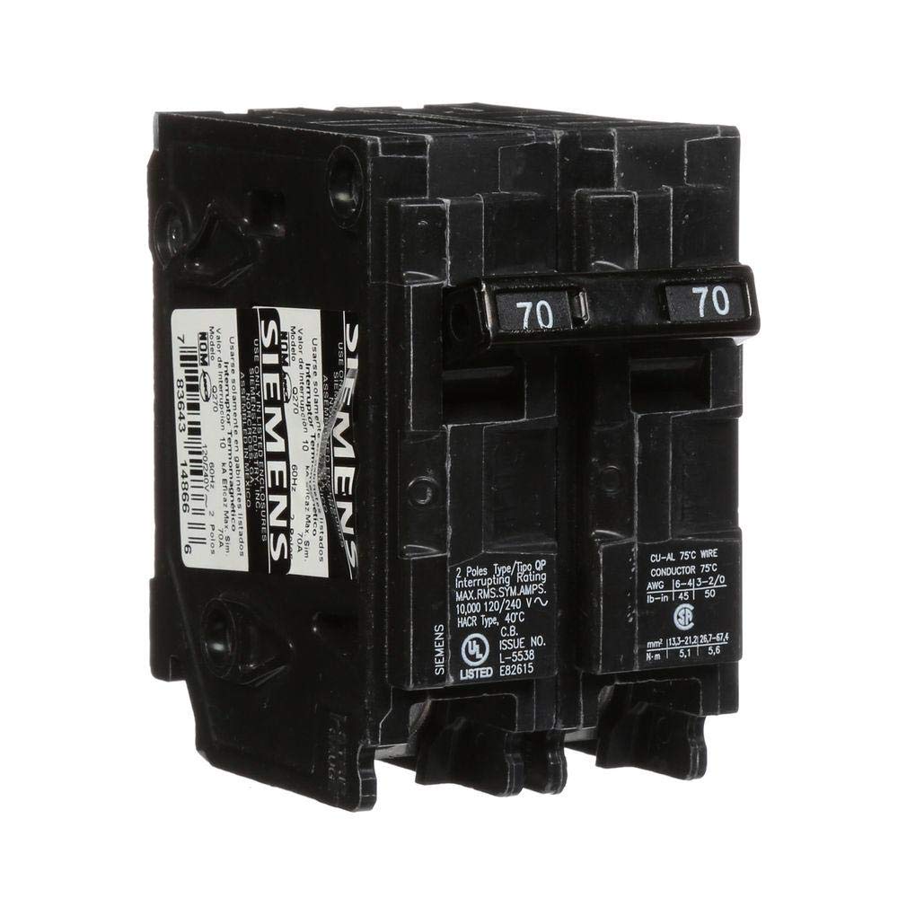Siemens Q270 label detail aids quick identification during installation.