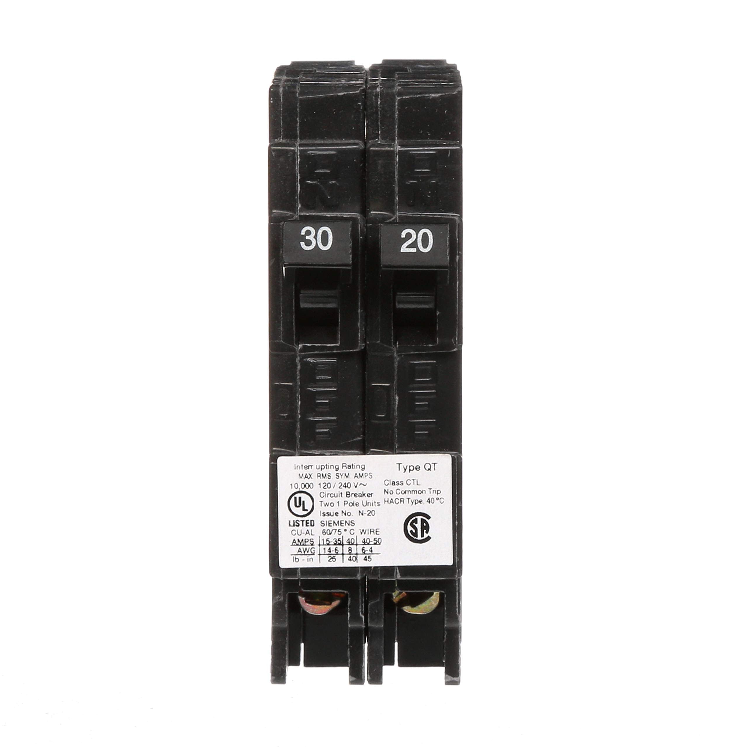 Siemens Q3020 side view highlighting the dual circuit design