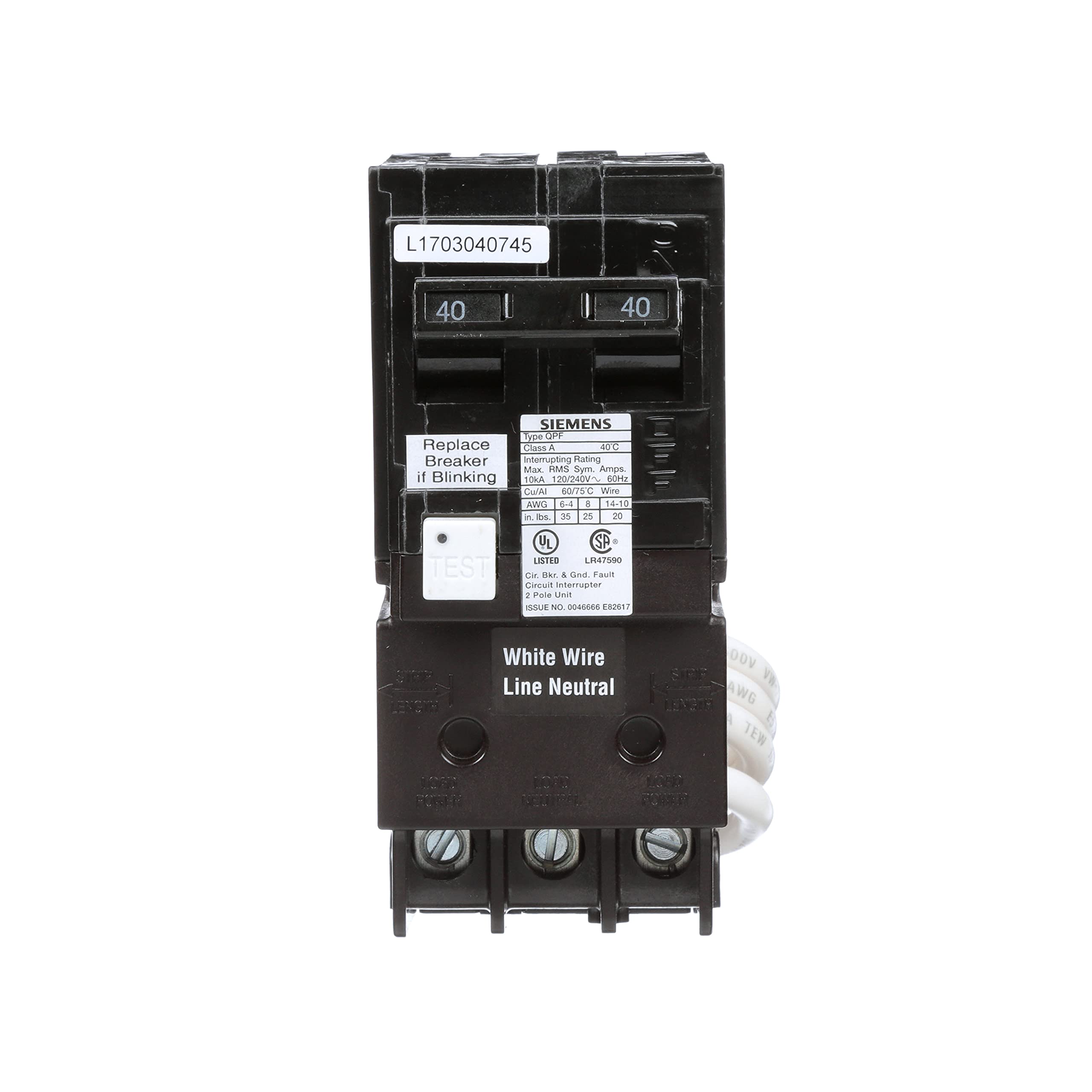Siemens QF240A side install highlighting mounting for wiring versatility.