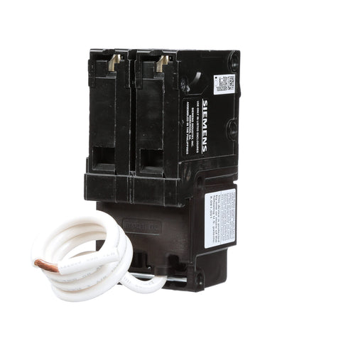 Siemens QF240A wiring inside demonstrating robust connections for 2-pole protection.