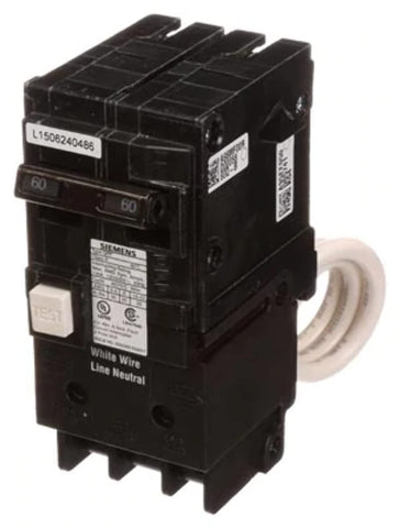 Siemens QF250A ground fault interrupter breaker delivering 2-pole 50A protection for home circuits