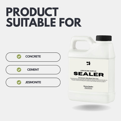 Sienna Studios sealer compatible with Jesmonite and other porous materials